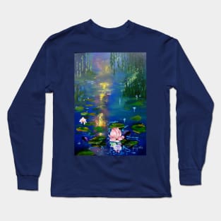 Evening on Monet's Pond Long Sleeve T-Shirt
